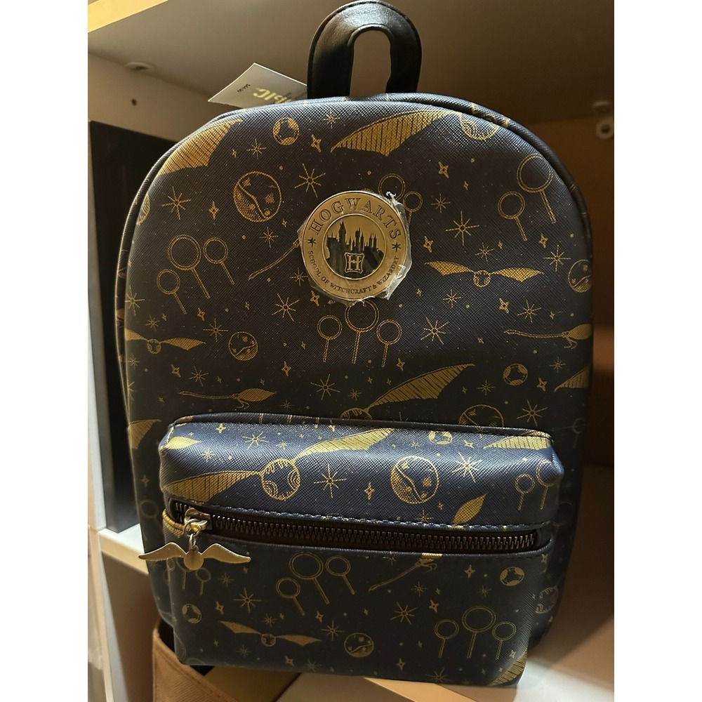 Loungefly Harry Potter Mini Backpack Bag Navy Quidditch Golden Snitch Quaffle